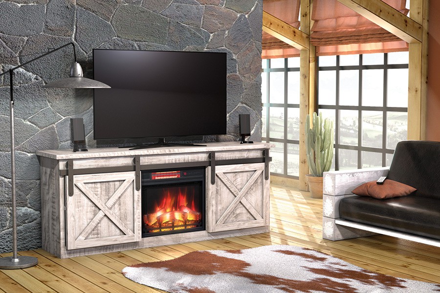 Houston TV Console with Fireplace