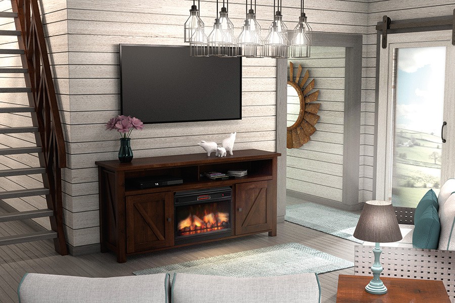 Tulsa TV Console with Fireplace